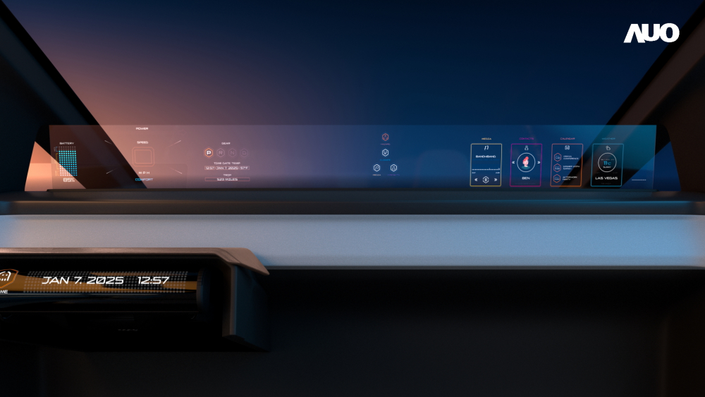 友達無界透明顯示介面(Horizon Image Glass)透過車運算方案整合儀表板、中控台及副駕顯示器，一體式全景呈現，提供乘用者清晰的前方視野、行車必要資訊與娛樂功能